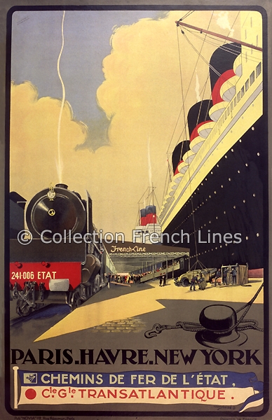 Affiche de Sébille, Paris-Havre-New-York