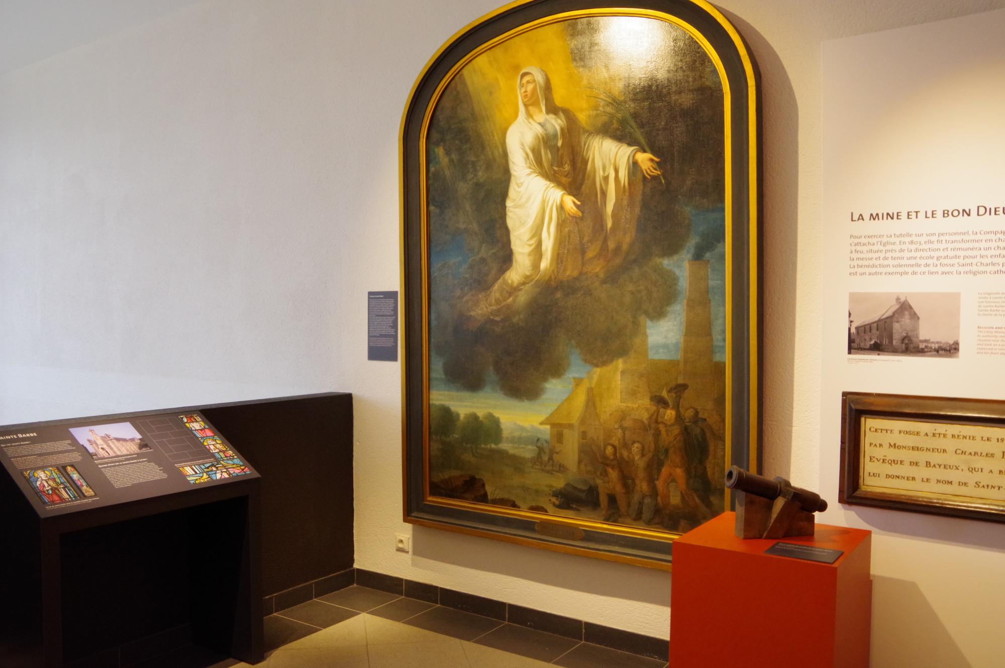 Le tableau Sainte Barbe du musée de la mine